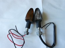 Halogen Mini Blinker Arrow kurz Schwarz Glas getönt E-geprüft Motorrad, Roller