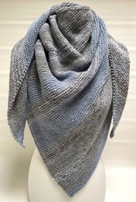 Handgestricktes Tuch Dreieckstuch Schal Handarbeit Farbverlauf mit Glitzer Neu