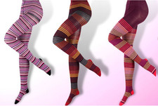 bunt gemusterte Baumwollstrumpfhosen Croenert , Größe 38-46 , Sonderpreis