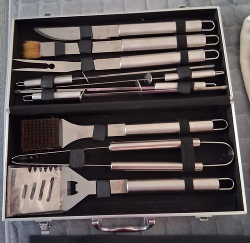 Grillbesteck set koffer - set,