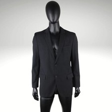 HUGO BOSS Aamon Hago Formal Herren Schwarz Anzug Sakko Blazer EU 50 UK 40'' Brustumfang