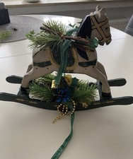 ❗️Schaukelpferd Weihnachtsdeko Holz, 29x21x6 cm❗️