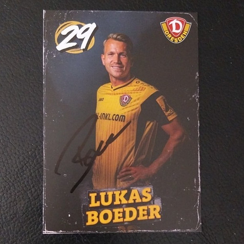 Autogrammkarte lukas boeder - autogrammkarte,