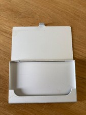 MUJI Japan Alu Visitkarten Karten Etui Box mit Deckel stabil Gebrauchsspuren