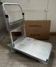 Aluminium-Plattformwagen mit klappbarem Rohrschiebebügel max. 150 kg 523-1008 /B