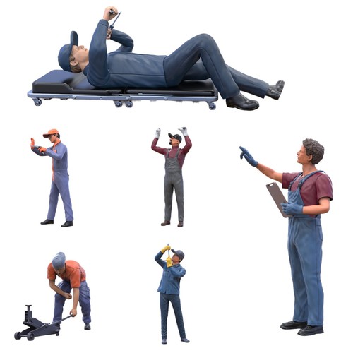 Mechaniker figuren set 18 - mechaniker,