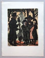 Willem Grimm Teufelsgeige Farbholzschnitt 1984 handsigniert