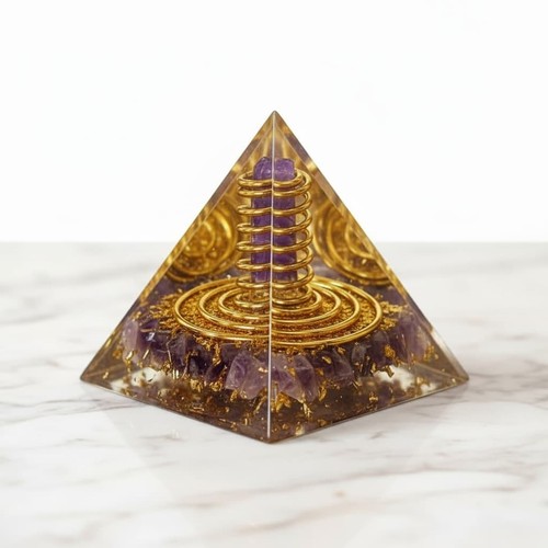 Orgonit pyramide amethyst - pyramide,