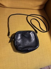 Vintage Joop Damen Kleine Handtasche /Umhängetasche Schwarz Leder