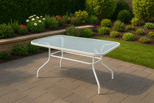 Gartentisch Glas Alu Aluminium