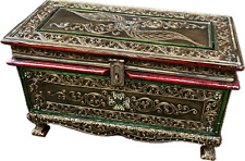40 X 20cm Holz Kiste Schatz Truhe Orient Spiegel Pirat