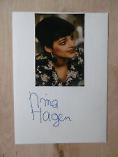 Nina Hagen Autogramm signed 10x15 cm Karteikarte mit Magazinbild