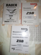 Original Betriebsanleitung u. Streutabelle Rauch ZSB Düngerstreuer, Kunstdünger