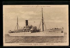 Intermediate Steamer Durham Castle, Union Castle Line, Ansichtskarte 