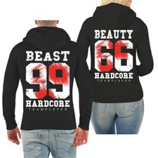 Partner Kapuzenjacke Beauty & Beast Pärchen Paar Geschenk Geburtstag Hardcore