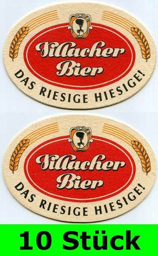 Stück bierdeckel villacher - 10,