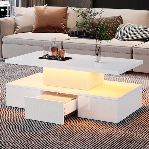 Couchtisch mit led beleuchtung - couchtisch,
