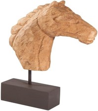 Pferdekopf Skulptur aus Holz