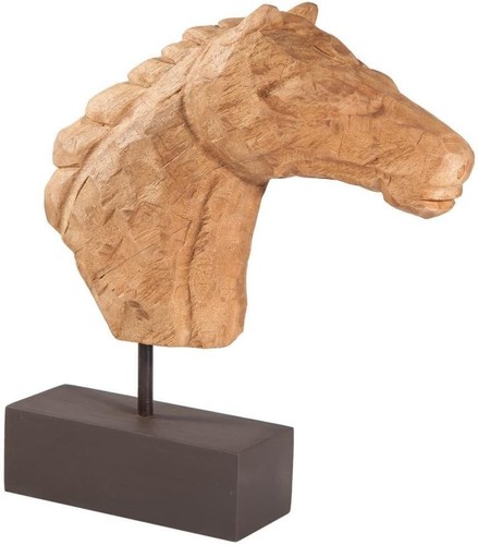 Pferdekopf skulptur aus holz - pferdekopf,