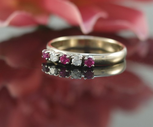 Spinell zirkonia ring 585er - spinell,