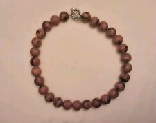 Rhodonitperlenkette mit Knebelverschluss