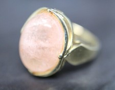 GOLDJUNGE69 * SOGNI D`ORO EDELSTEIN RING (17) MORGANIT 16mm 9ct. 375er GELBGOLD