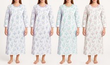 Damen Nachthemd Sleepshirt  Winter warm Rosen  4 Farben M - 3XL  40-54