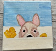 Neugieriger Welpe Gouache