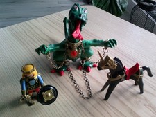 Playmobil 3840 Grüner Drache mit Prinz Drachenjäger vollständig