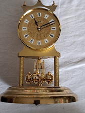 Schatz Drehpendeluhr mit Glas DOM, 23 cm h. Messing + Kunsstoff