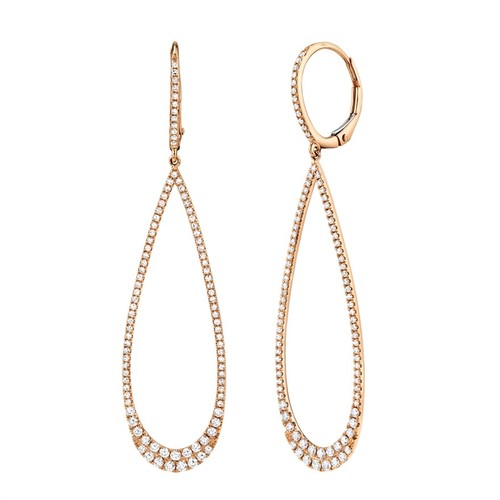 14k roségold tropfen ohrringe - roségold,