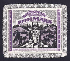 Bielefeld - Notgeld aus Leinen mit Spitzenborte - 10.000 Mark - 15.2.1923