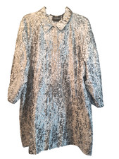 Luxus Silber Brokade Jacke