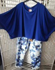 BOLERO MAGNA KurzTunika KurzPoncho Lagenlook Überwurf*ROYALBLAU*kastig Gr.*40-58