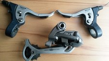 Set: Shimano Deore LX 9 Fach Schaltwerk RD-M581 +Deore LX Bremshebel