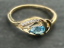 Ring Gold 585 mit Blautopas