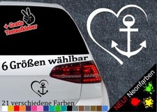 Herz Aufkleber mit Anker