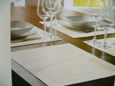 Leinen Platzsets beige 2 x NEU 2 x gebraucht 33 x 45 cm