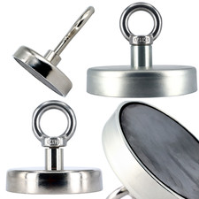 Bergemagnet Magnetangeln Angel Magnete 80 Kg bis 130 Kg Topfmagnet Öse Fischen