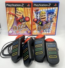 ⚡️ PlayStation 2 PS2 Buzzer Controller (4 Stück) mit Mega Quiz + Pop Quiz Buzz