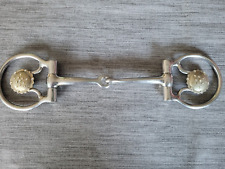 Western Gebiss Snaffle Bit Show D-Ring mit Conchos + Strass Turnier ca. 13,5 cm