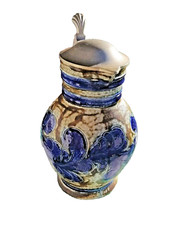 Alter Wein-Krug mit Zinndeckel - für Sammler - Topzustand - 1 Liter Krug