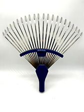 Rechen Laubbesen Laubharke Fächerbesen Laubfeger Edelstahl verstellbar 32-52 cm