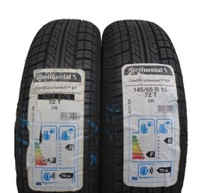 2 x CONTINENTAL 145/65 R15 72T ContiEcoContactEP Sommerreifen 2016 UNGEBRAUCHT