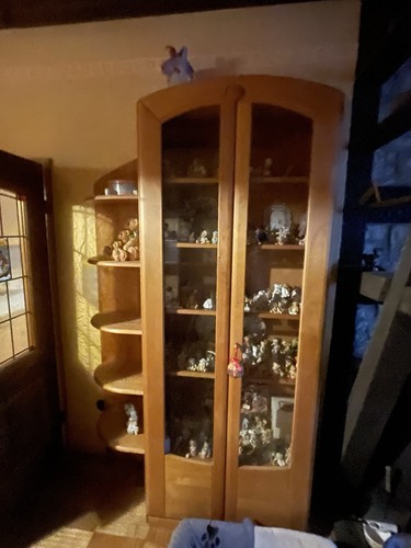 Vitrine glas massiv erle - vitrine,