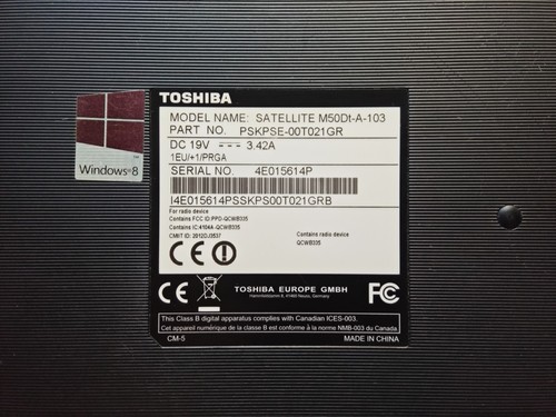 Toshiba satelite m50dt - toshiba,
