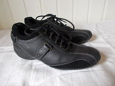 Schnürschuhe Leder schwarz
