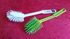  Angebot 2 Spülbürsten oval mit Kratzer Nylon Geschirrbürste Abwaschbürste Stiel