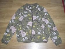 dunkelgrün geblumte  Damen Weste / Jacke  Gr. 42 siehe Foto