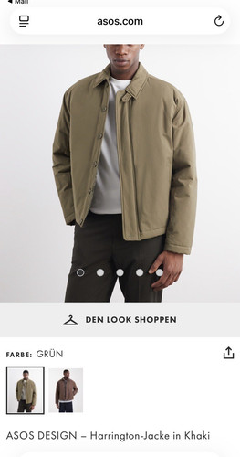 Asos design herren harrington - asos,